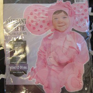 Baby Halloween Costume Pink Elephant Sweetie size infant 12-24 months